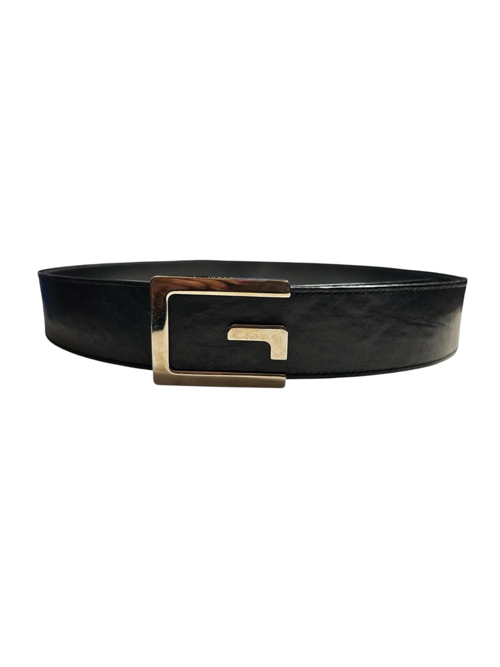 Gucci Tom Ford Square G Buckle Belt Black Leather Vintage 90s Size 85 - 34 - Picture 3 of 9